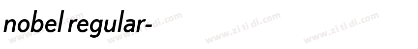 nobel regular字体转换